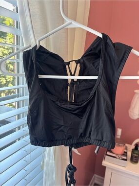 Urban Outfitters Black Strappy Crop Tank Top